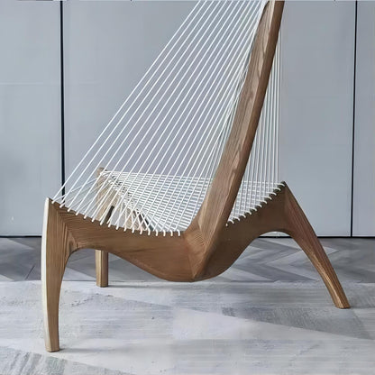 Solid Wood Rope Lounge Sofa Chair